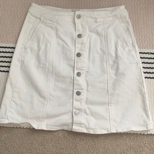 White Button-Up Skirt